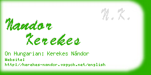 nandor kerekes business card